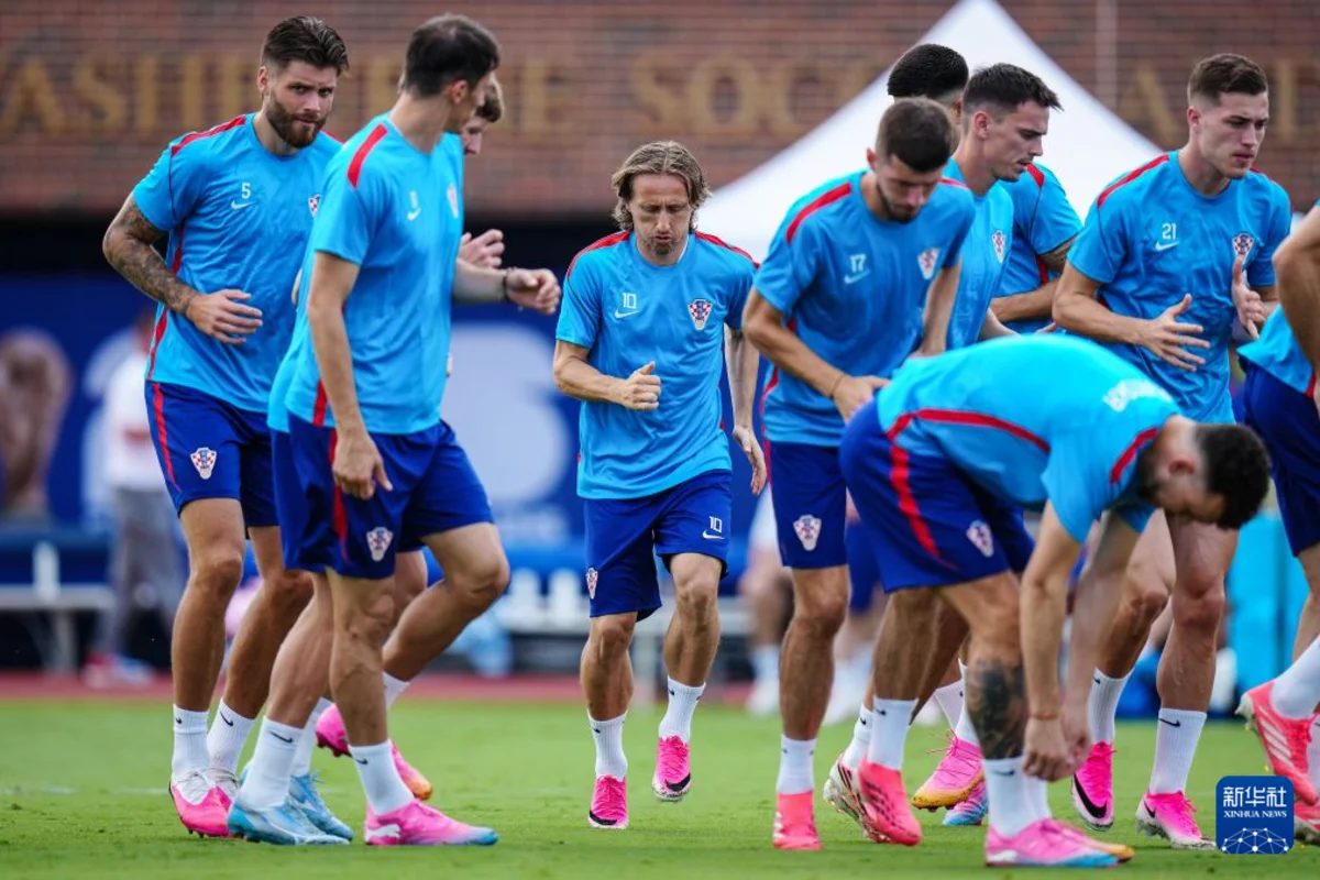 Croatia players training ahead of the World Cup 2026 Group L clash against Panama
